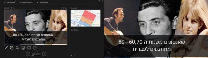 שאנסונים משנות ה 60,70 ו-80 מתורגמים לעברית מאת נחמה קרמס