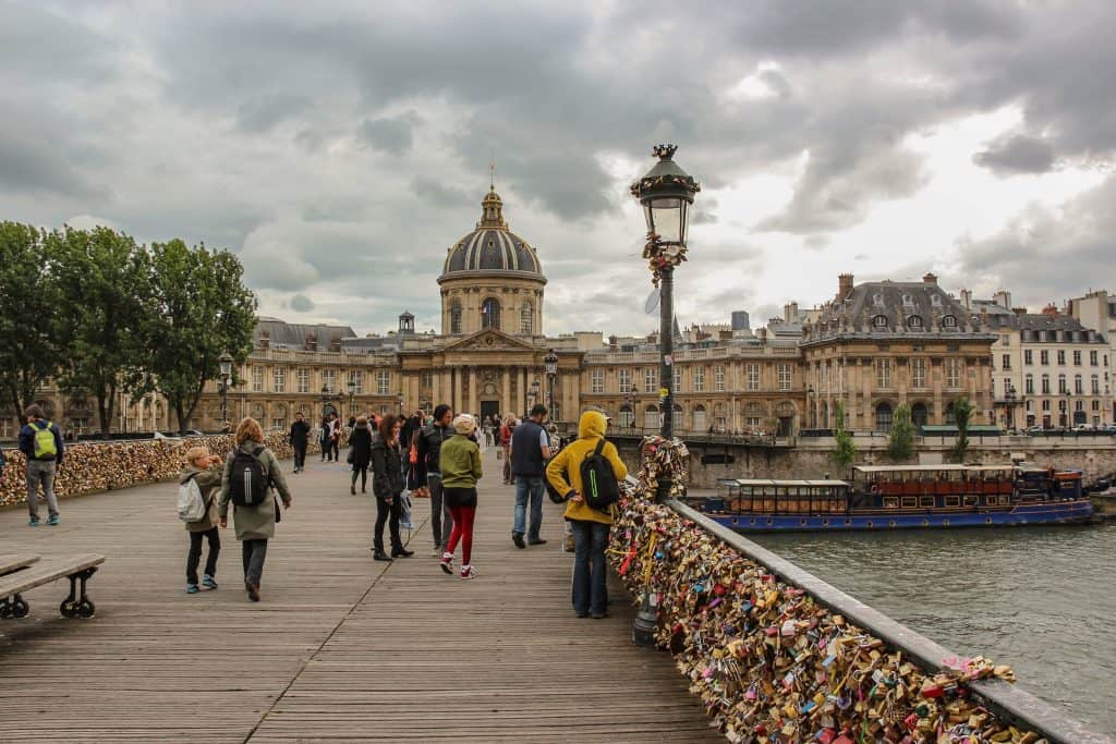 Love locks on the Pont des Arts. Photo: Yoel Thamanlis