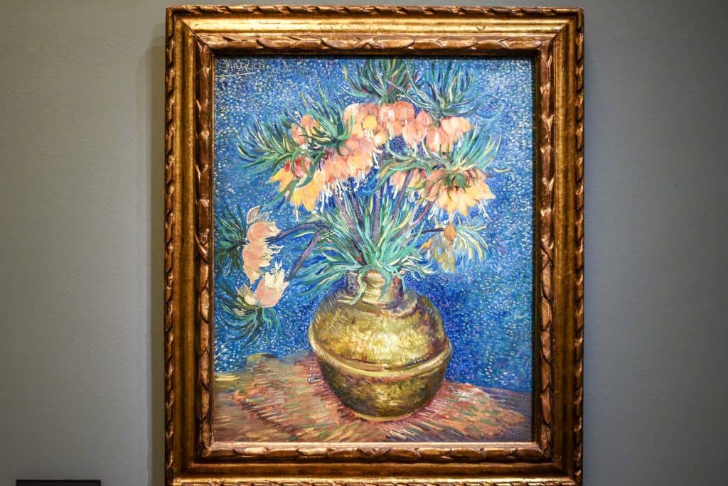 Van Gogh. Fritillaries in a Copper Vase. Photo by Yoel Thamanlis