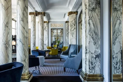 נוף מגג מלון ברייטון (Hôtel Brighton) לכיוון גני הטווילרי