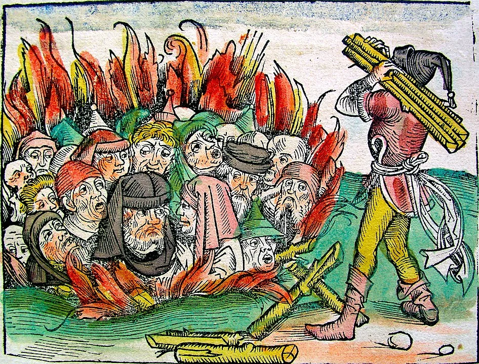 The Jews of Alsace are burned at the stake during the French Revolution.