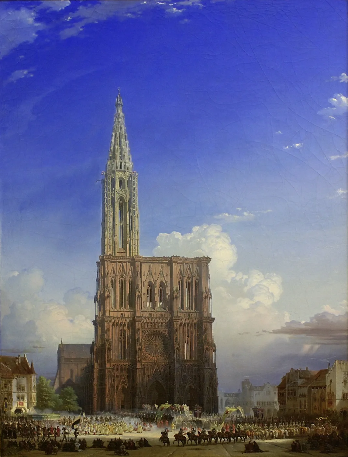 Strasbourg Cathedral. Painting by August von Bayer. Image is in the public domain.