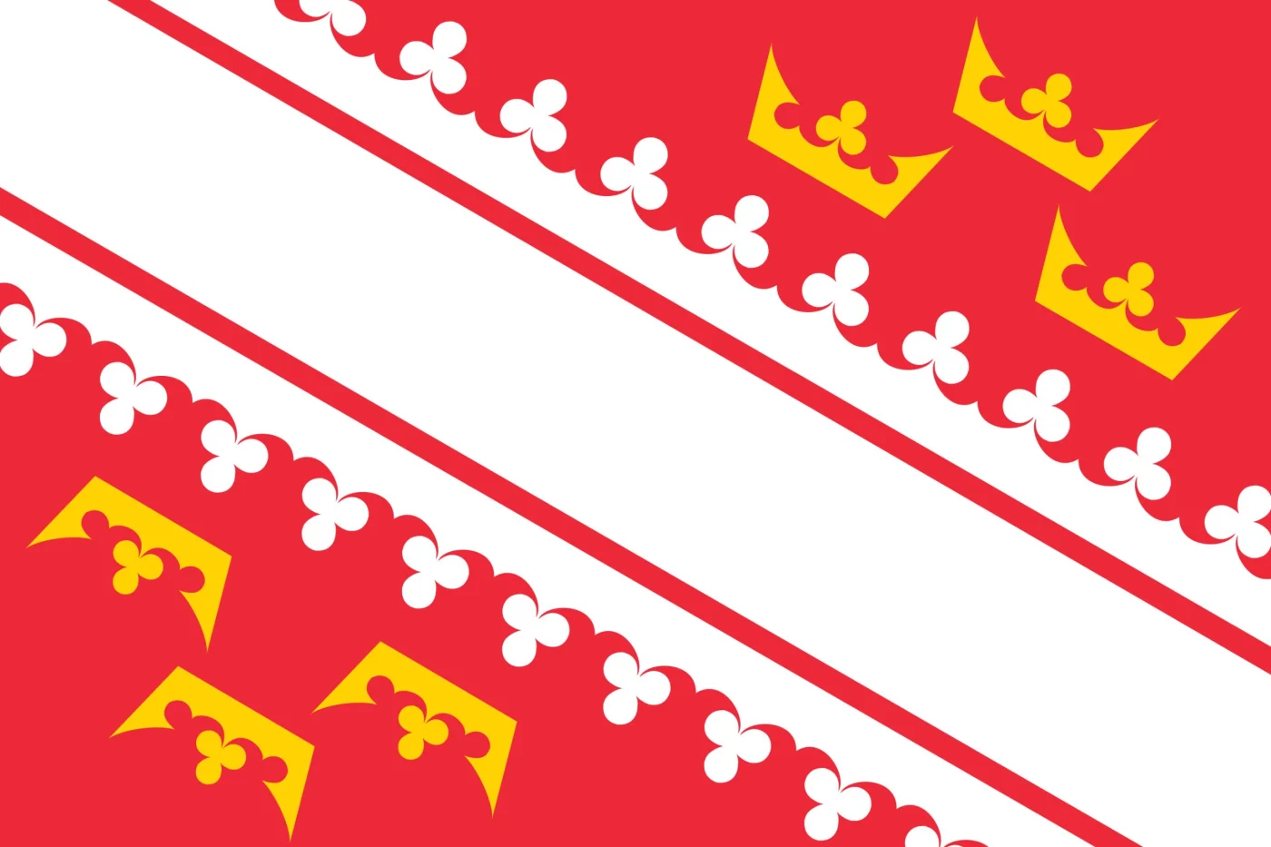 The flag of Alsace. The image is in the public domain.