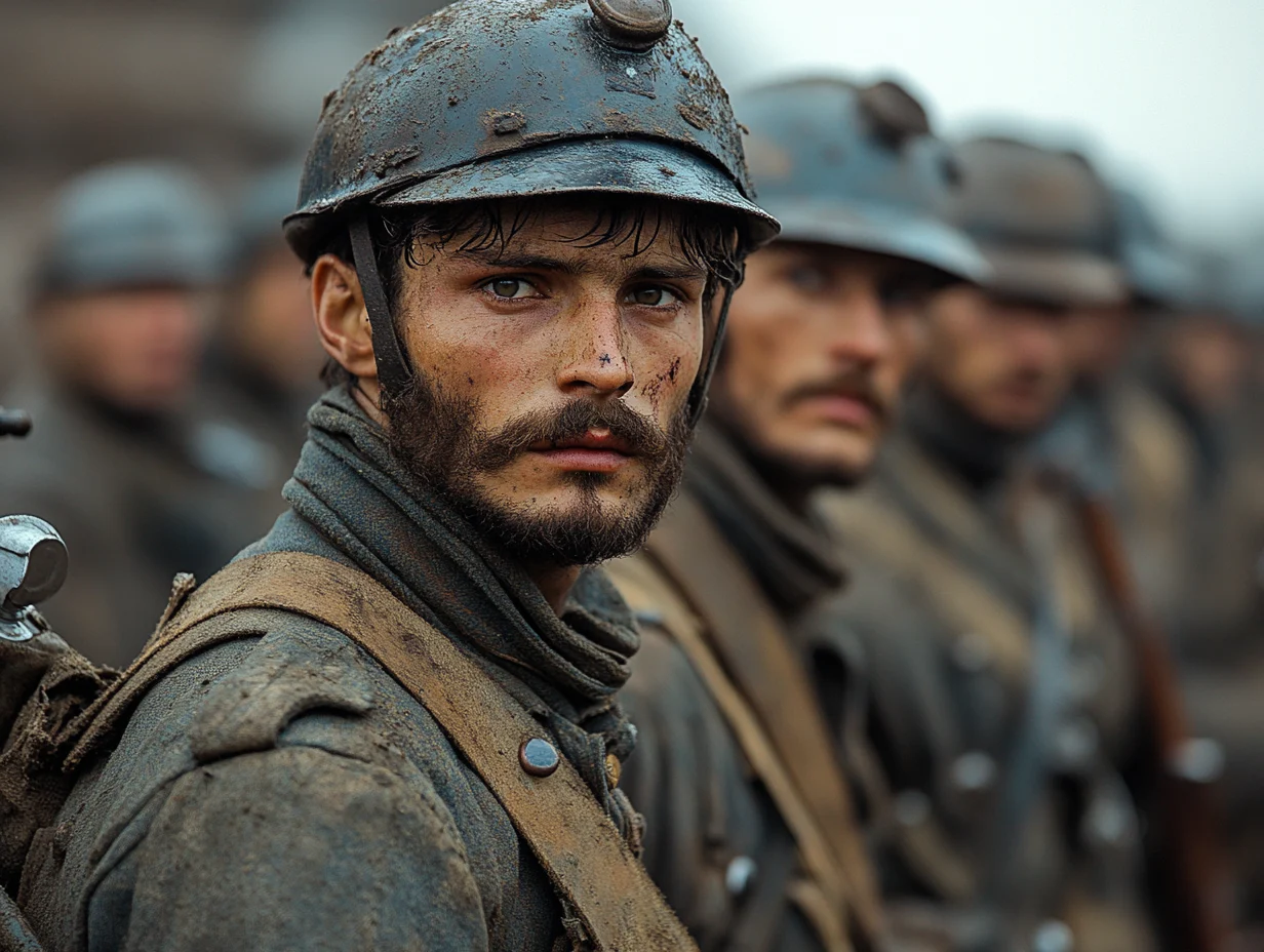 French soldiers during World War I. Image created by Zvi Hazanov via Midjourney