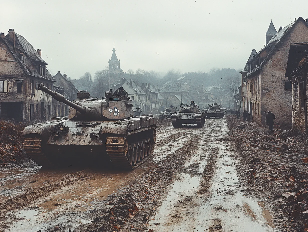 German tanks in Alsace. Image created by Zvi Hazanov via Midjourney
