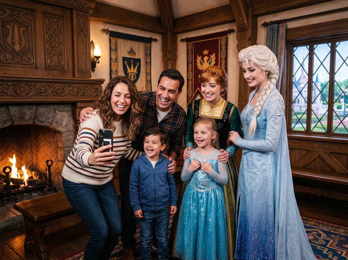 אזור המפגש המלכותי (Rencontre Royale) בדיסנילנד פריז – מפגש עם אנה ואלזה