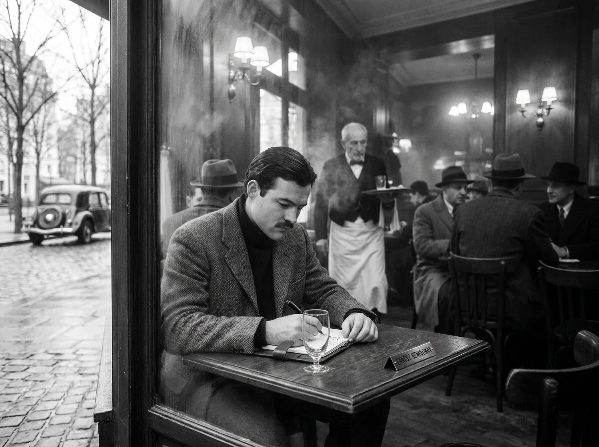 Arens Hemingway sits in Closets de Lila