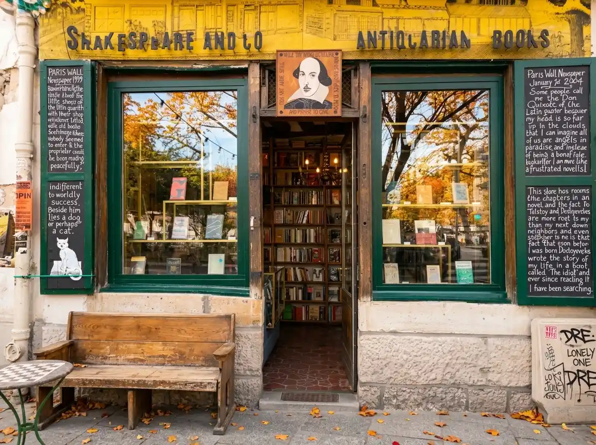 חנות הספרים שייקספיר אנא קומפני (Shakespeare & Company). צילום: צבי חזנוב