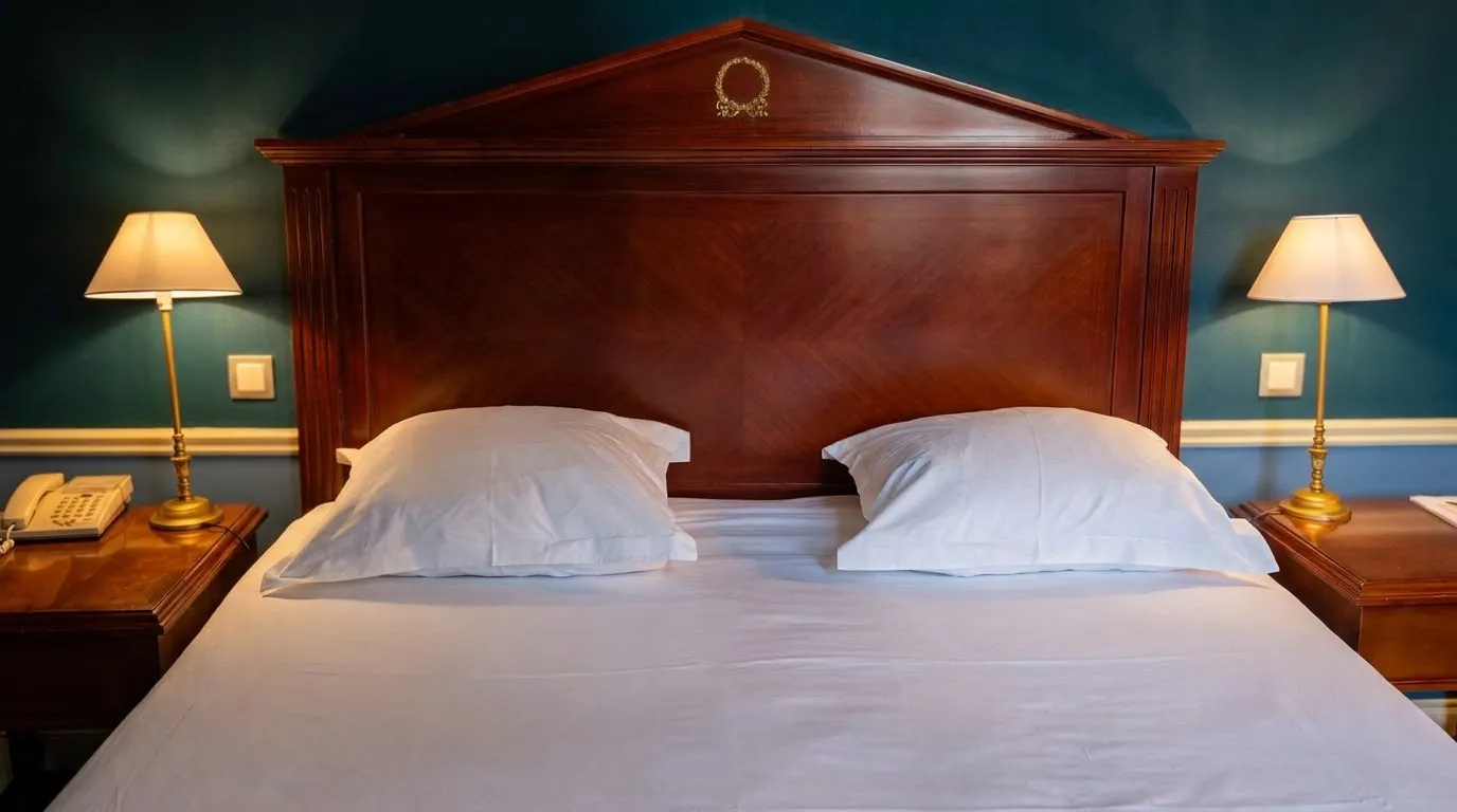 Empire-style room at the Les Maréchaux hotel in Auxerre. Photo: Zvi Chazanov