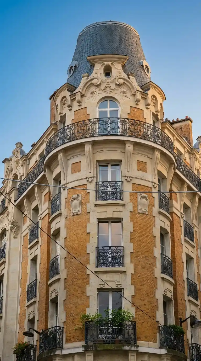 הבניין בסגנון הבל אפוק ב-61–63 rue Jean-de-La-Fontaine. צילום: צבי חזנוב