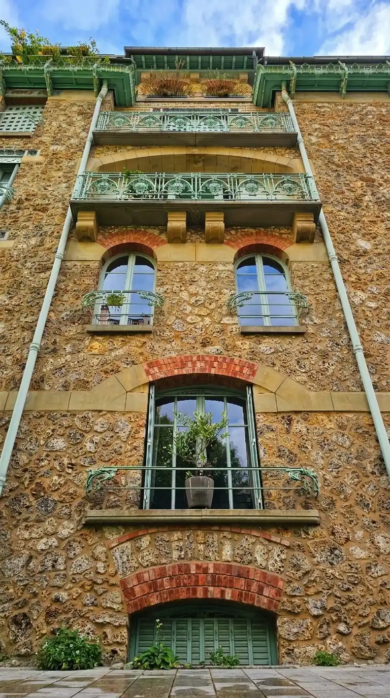 חזית Castel Béranger ב-14 rue Jean-de-La-Fontaine. צילום: צבי חזנוב