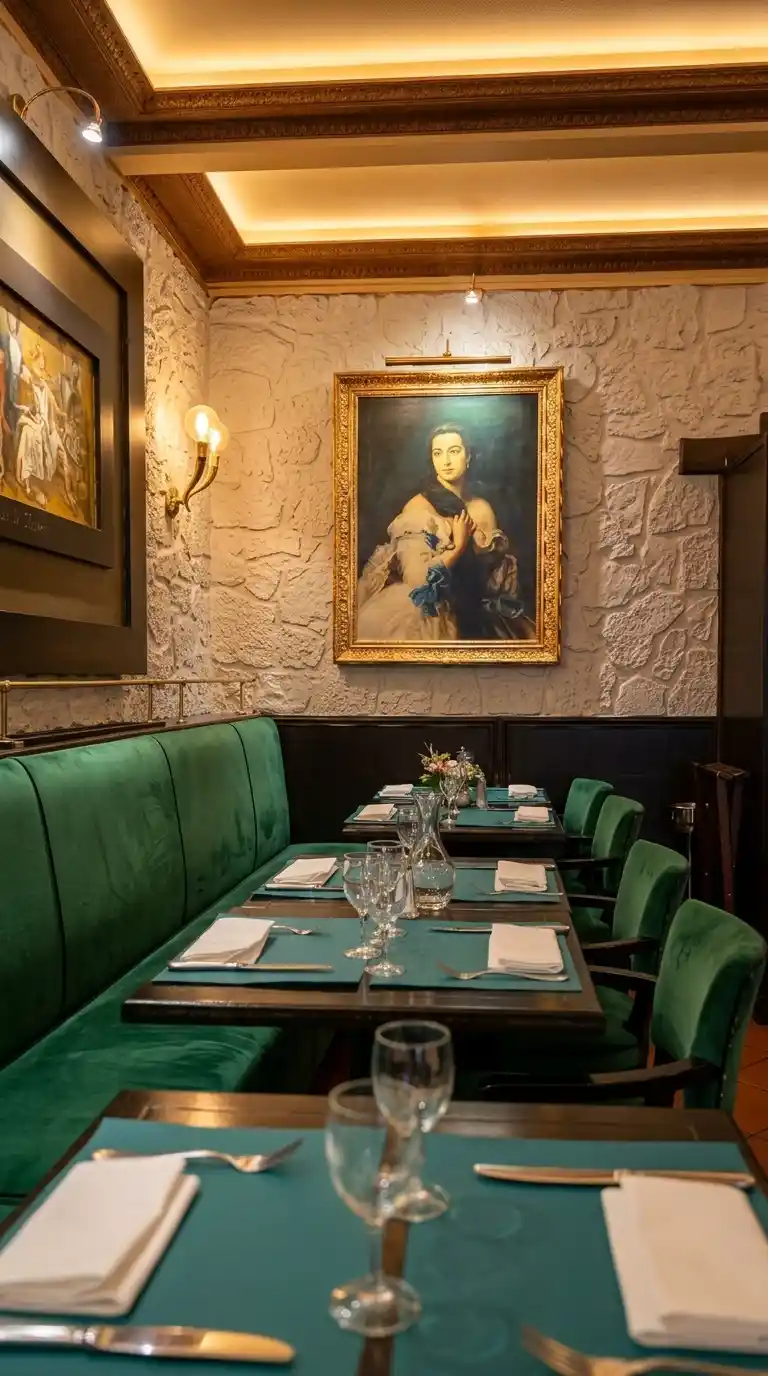 אולם הפונדק Auberge du Mouton Blanc. צילום: צבי חזנוב