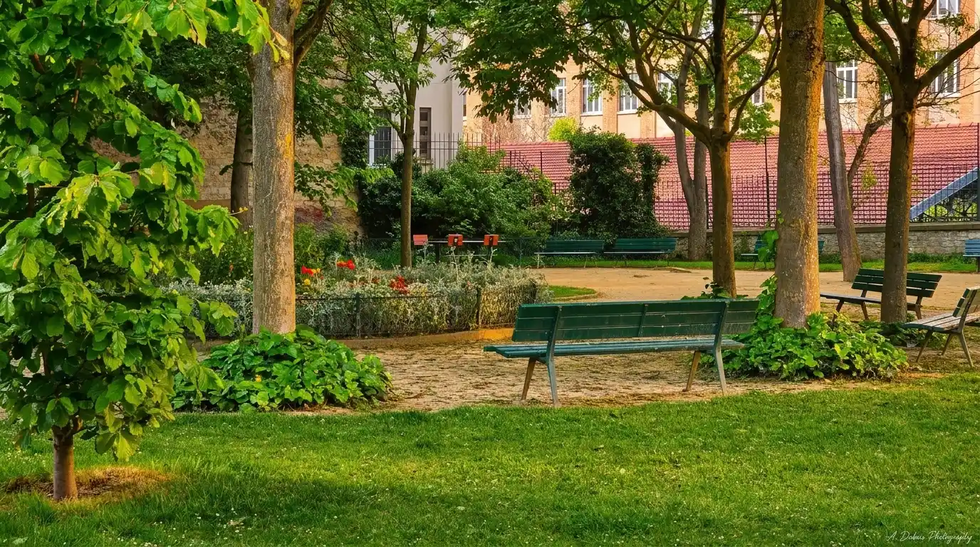 הגן של place Rodin. צילום: צבי חזנוב