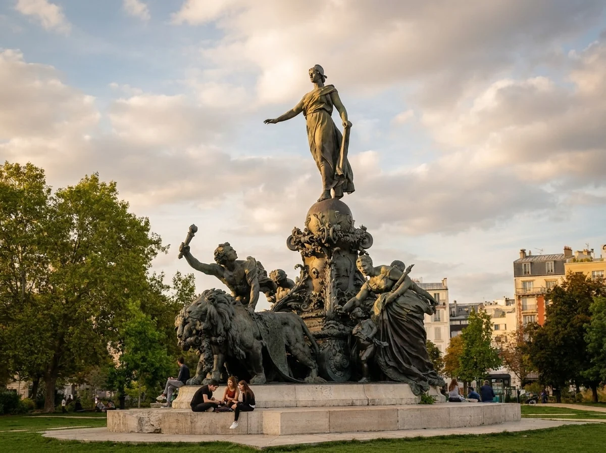 הפסל של דאלו שמוצג כיום ב Place de la Nation. צילום: צבי חזנוב