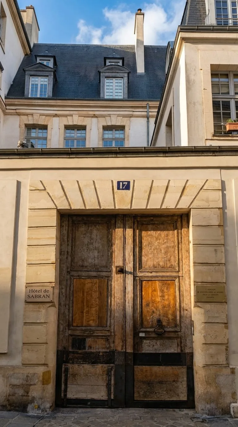 השער של Hôtel de Sabran ב-17 rue Pastourelle. צילום: צבי חזנוב